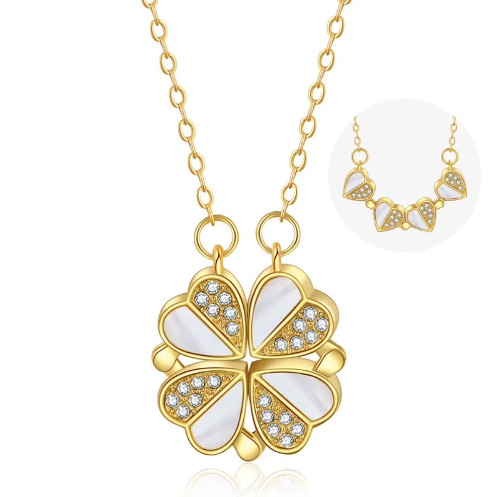 Clover heart Neckalce