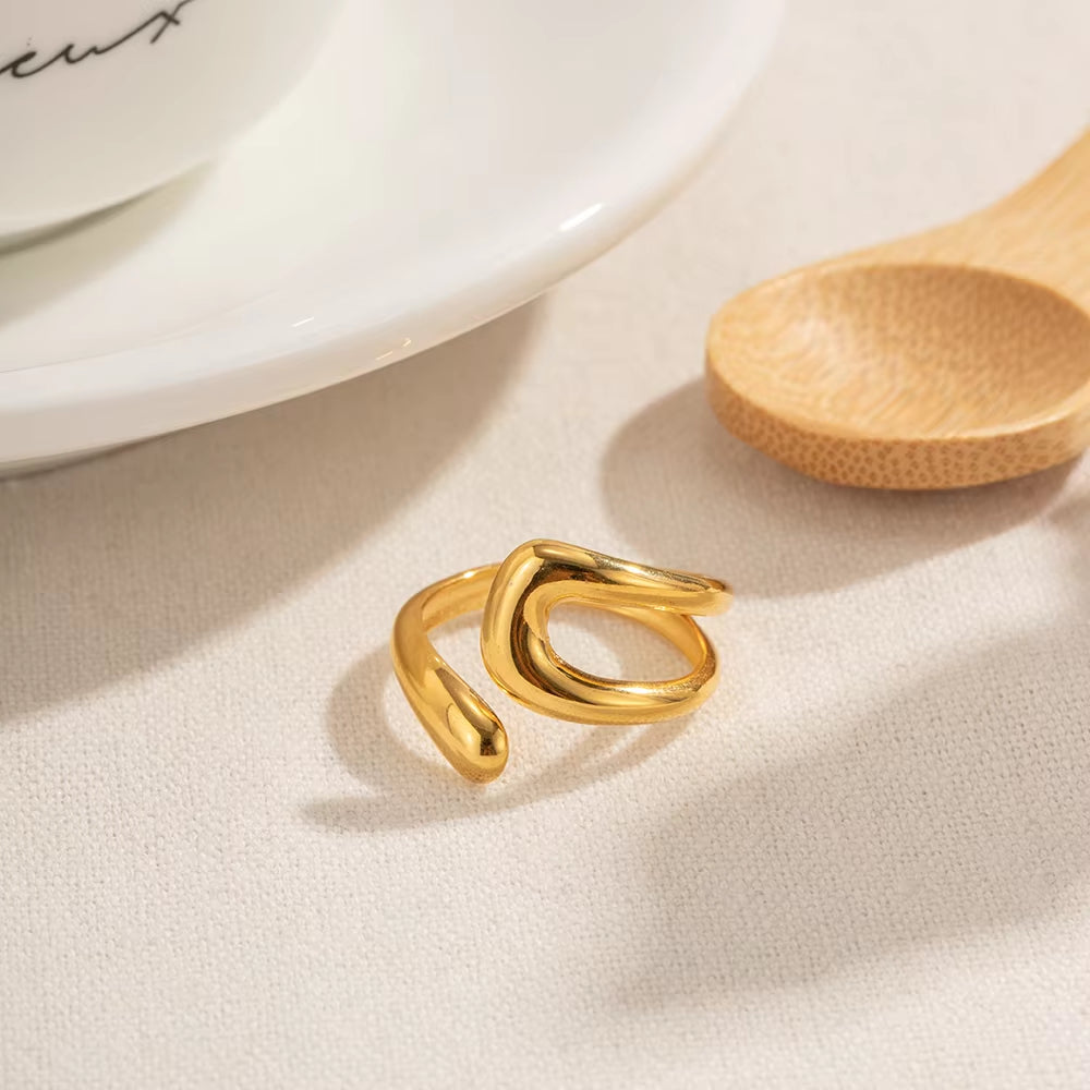 Oro & Argent Twist Ring 