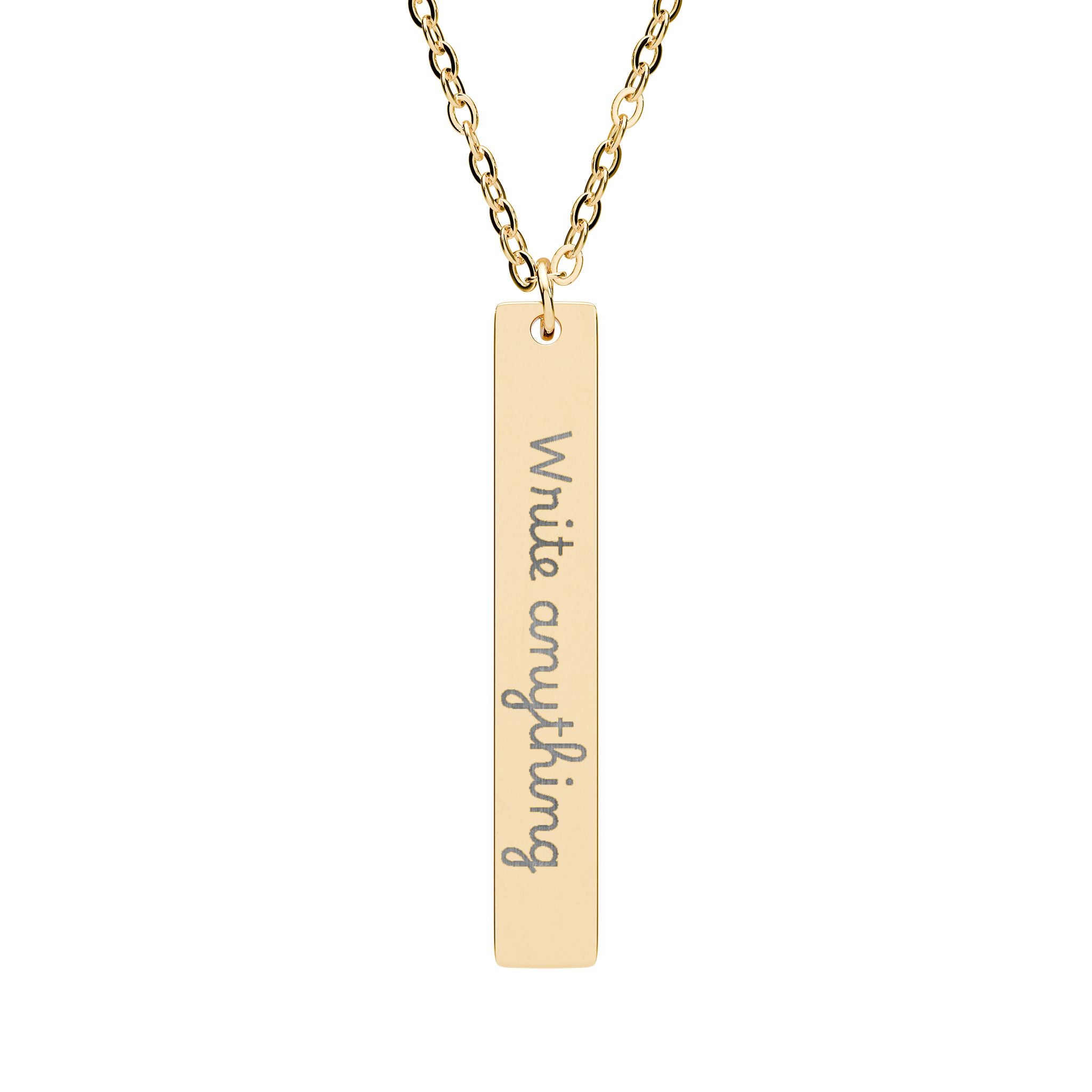 Vertical Customizable Engraved Necklace