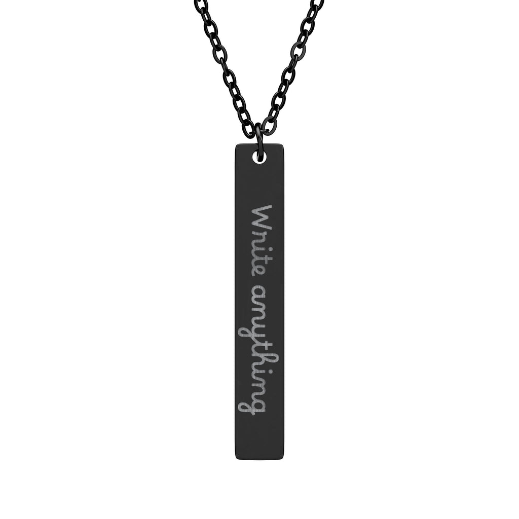 Vertical Customizable Engraved Necklace