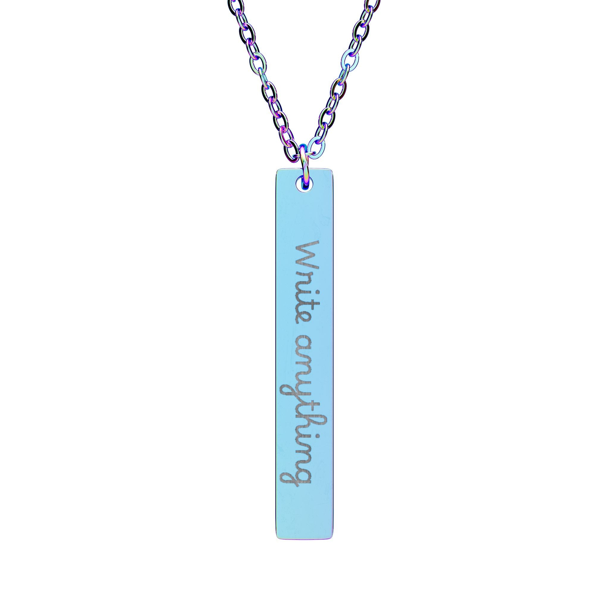 Vertical Customizable Engraved Necklace