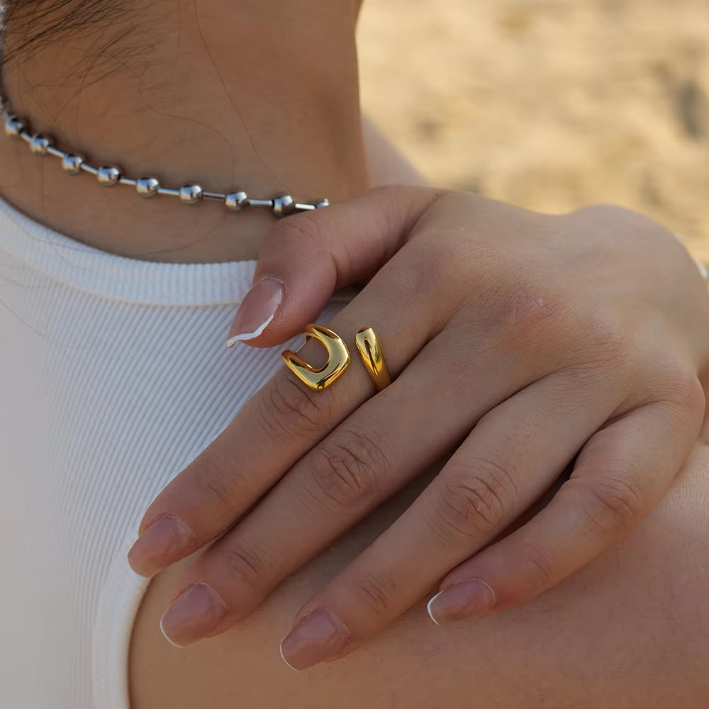 Oro & Argent Twist Ring 