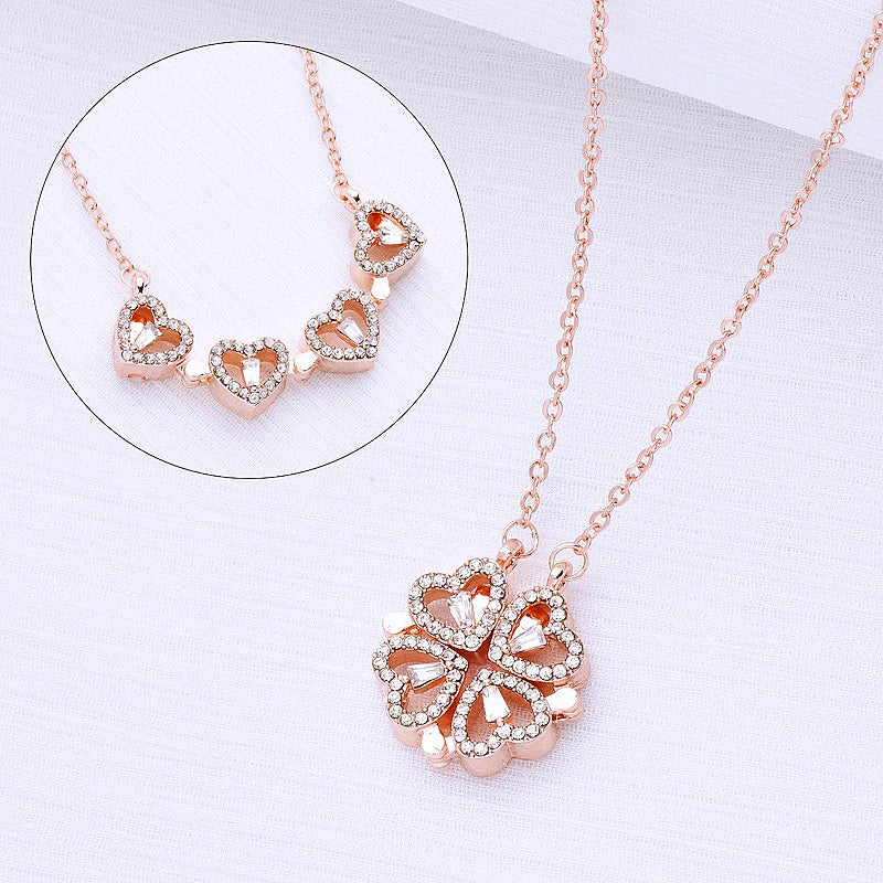 Clover heart Neckalce