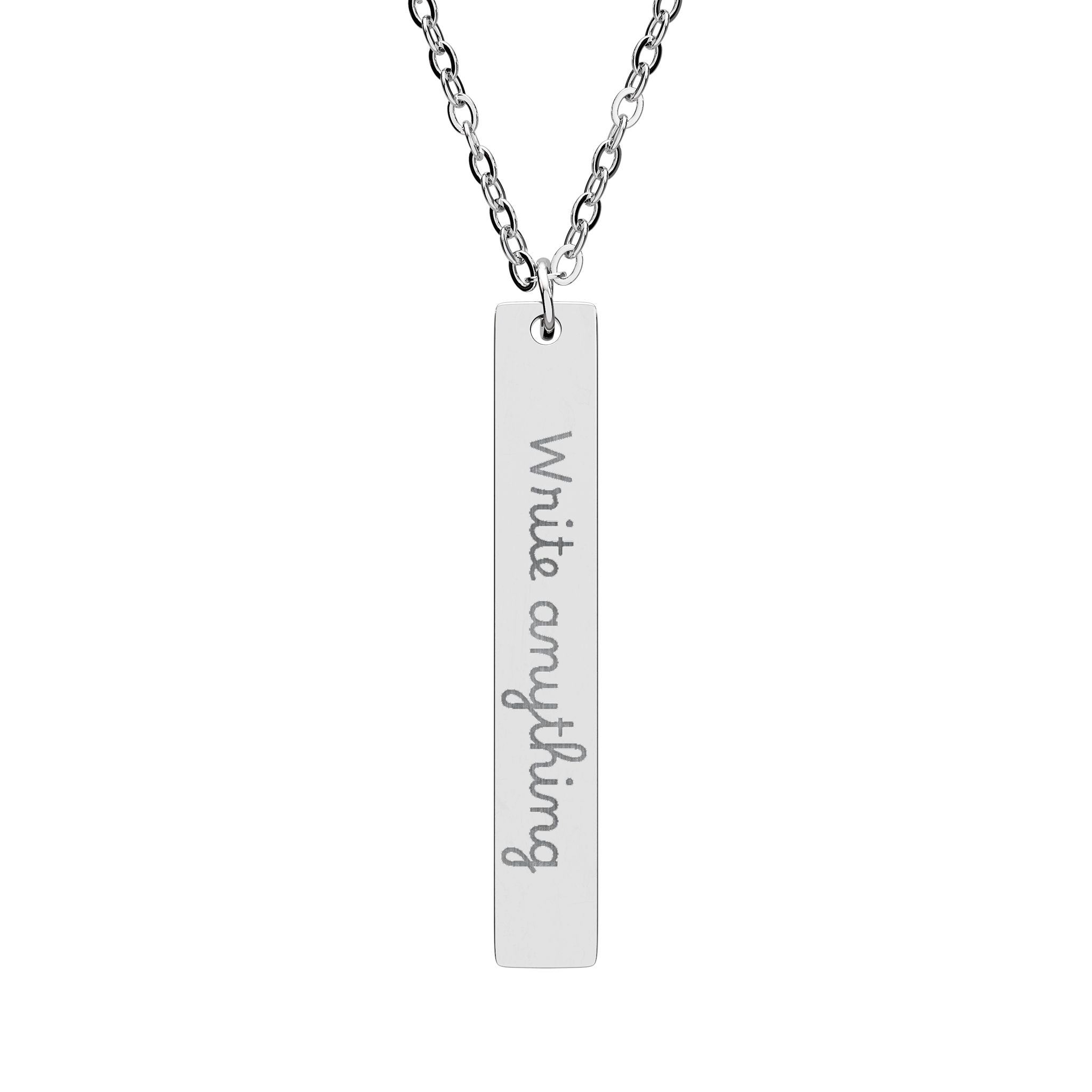 Vertical Customizable Engraved Necklace