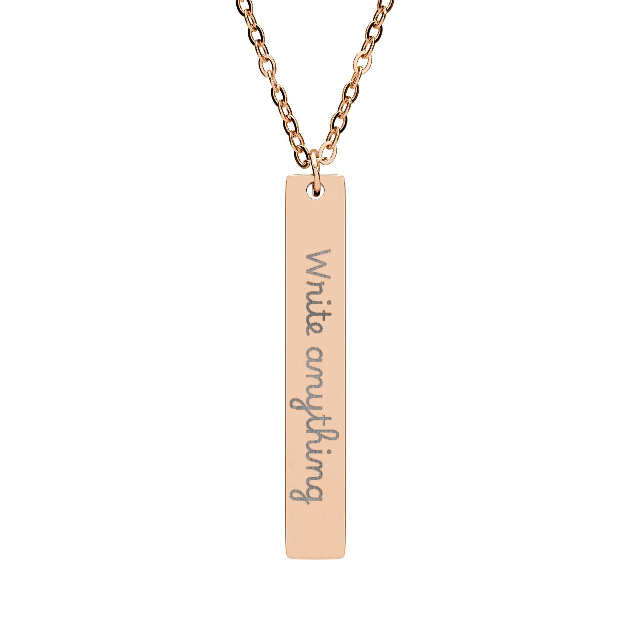 Vertical Customizable Engraved Necklace
