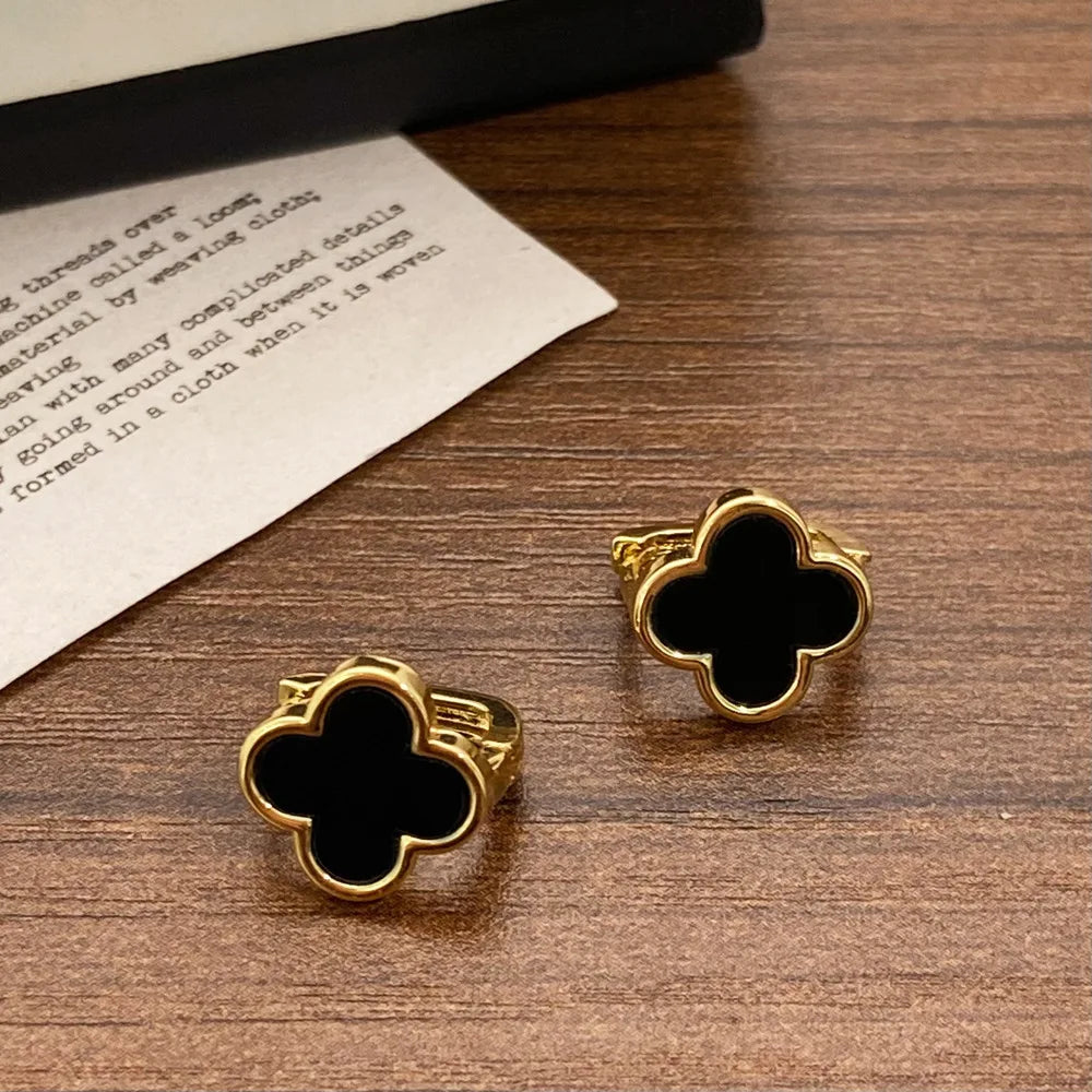 Luxe Clover Studs 
