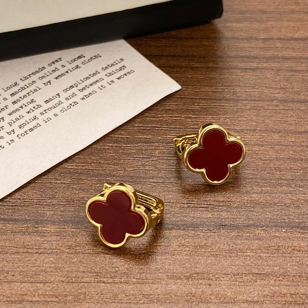 Luxe Clover Studs 