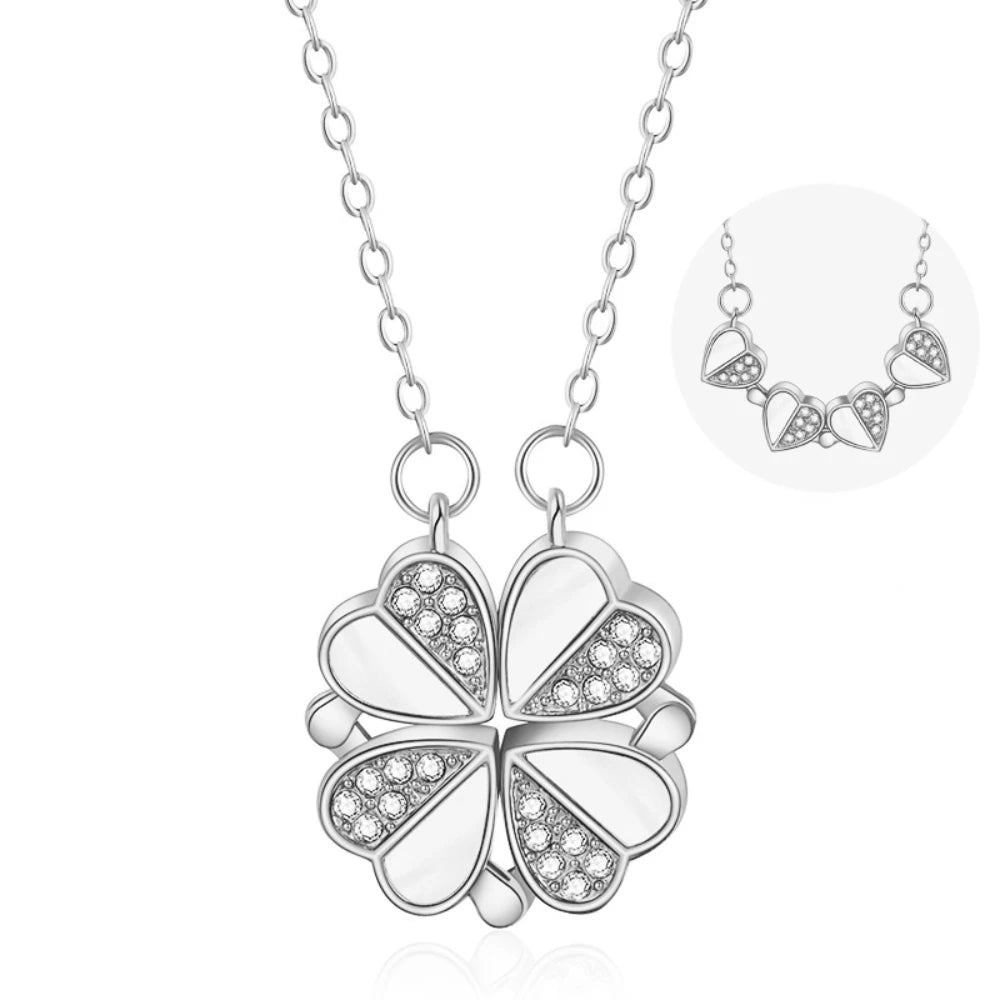 Clover heart Neckalce